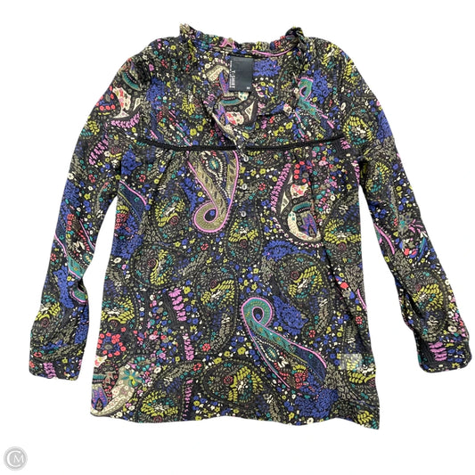 Blouse Long Sleeve By Dolan Left Coast In Multi-colored, Size: Xs