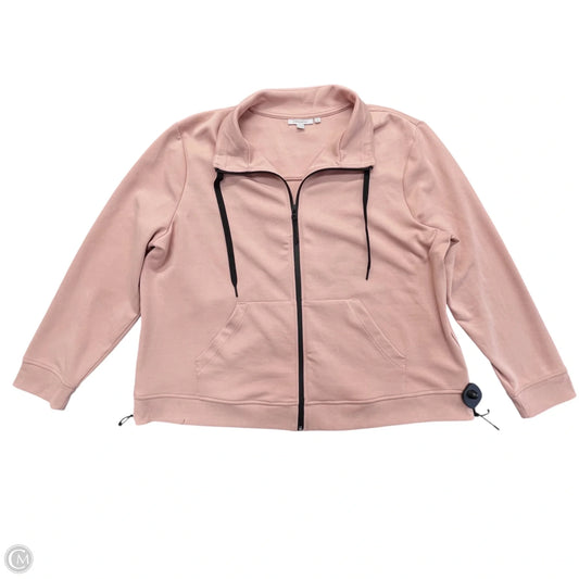 Athletic Jacket By Chicos In Pink, Size: Xxl