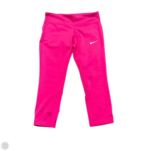 Athletic Leggings Capris By Nike In Pink, Size: M