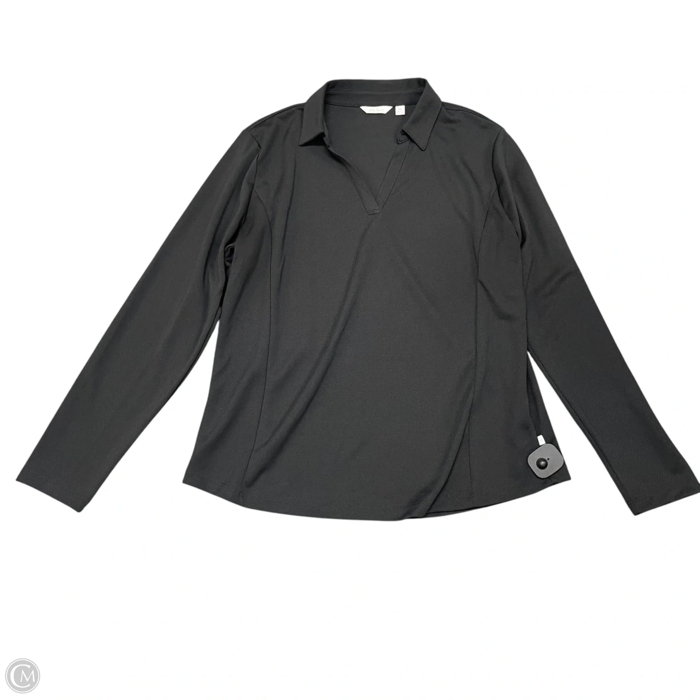 Athletic Top Long Sleeve Collar By Lady Hagen In Black, Size: Xl