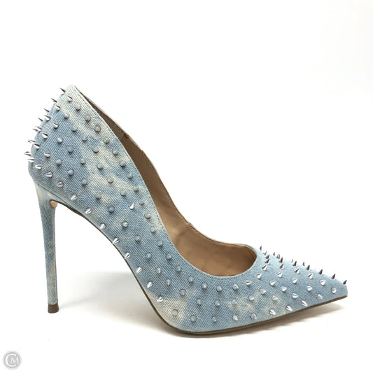 Shoes Heels Stiletto By Steve Madden In Blue Denim, Size: 8