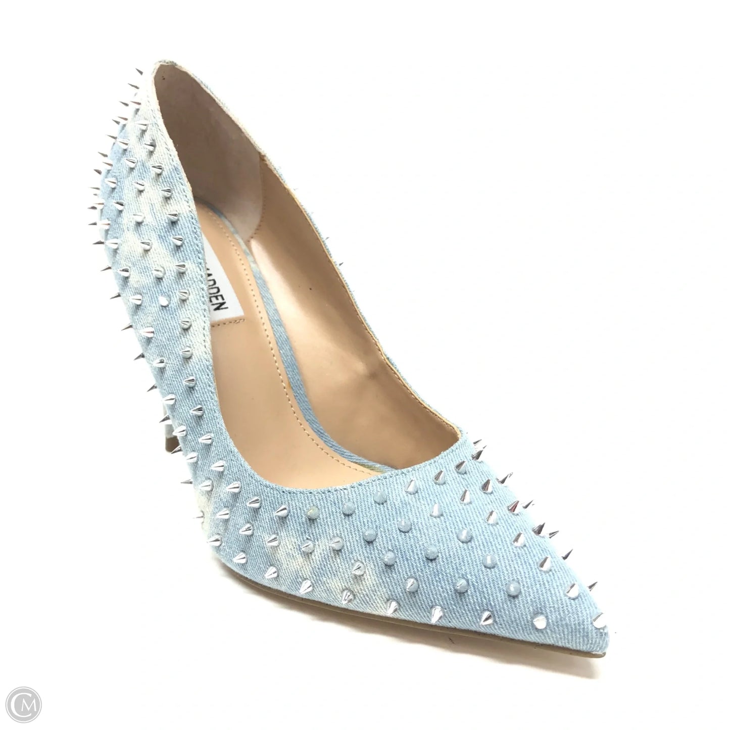 Shoes Heels Stiletto By Steve Madden In Blue Denim, Size: 8