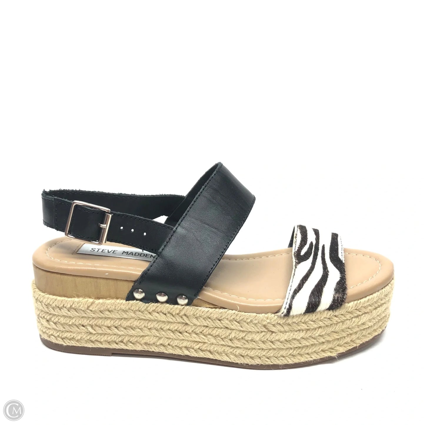 Sandals Heels Platform By Steve Madden In Black, Size: 7