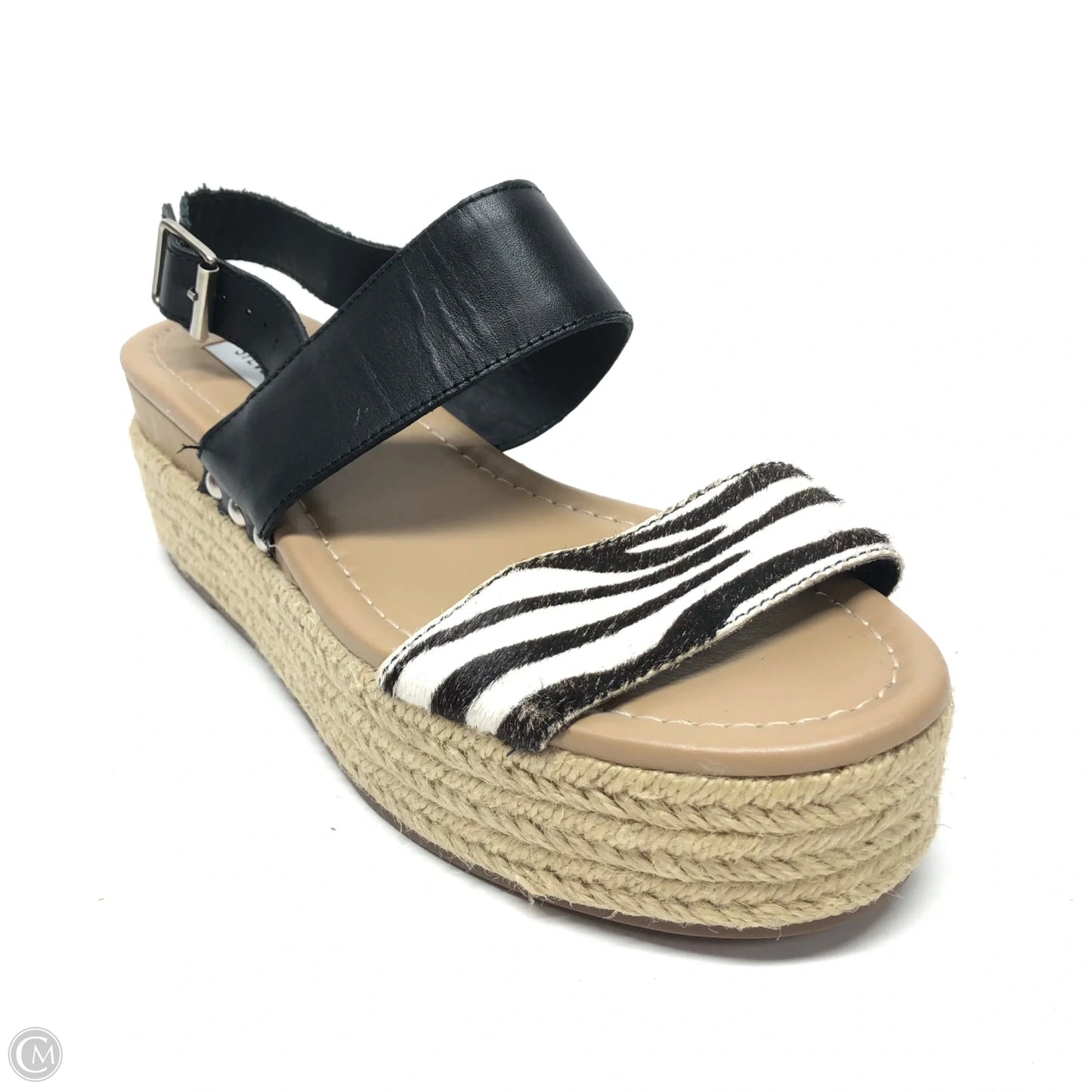 Sandals Heels Platform By Steve Madden In Black, Size: 7