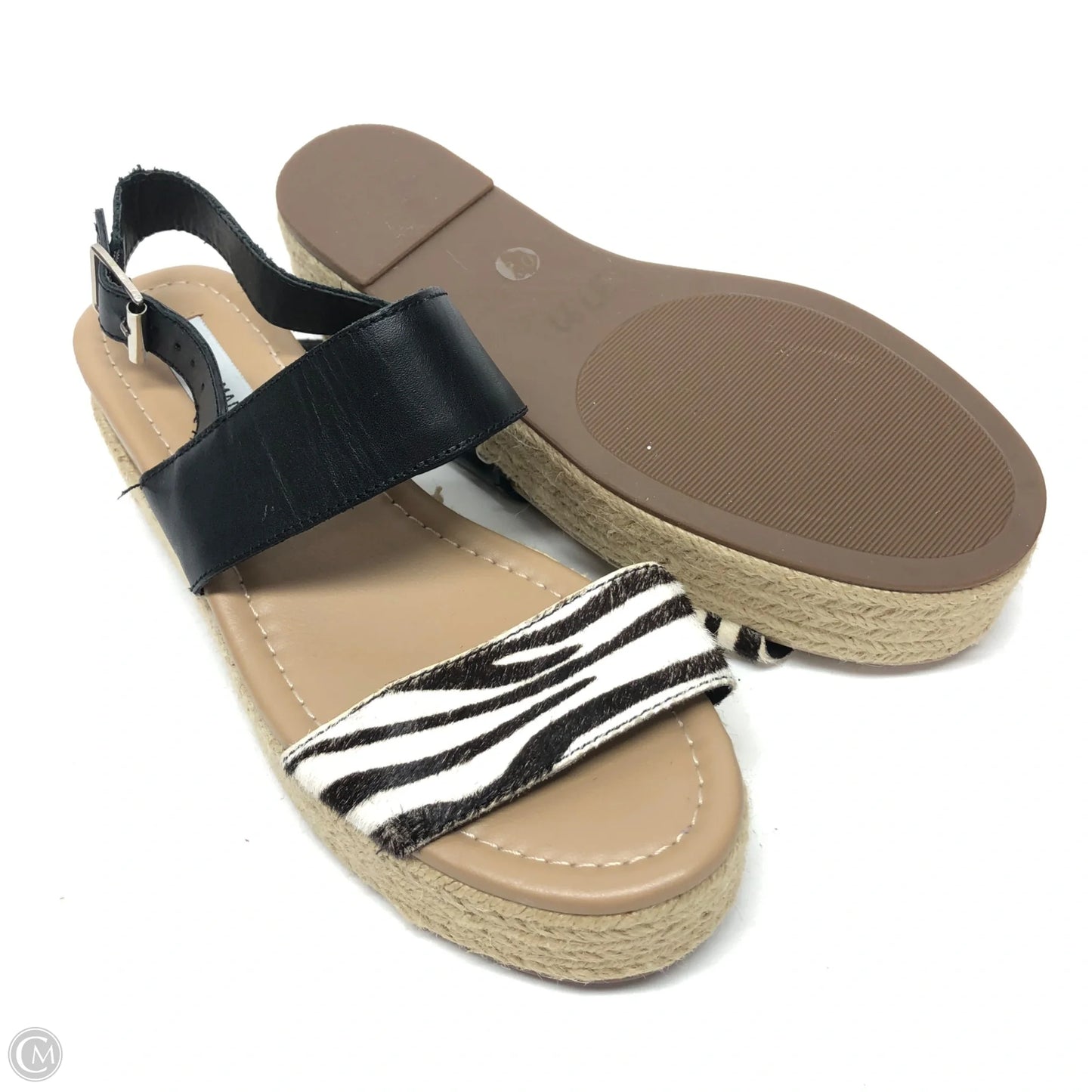 Sandals Heels Platform By Steve Madden In Black, Size: 7