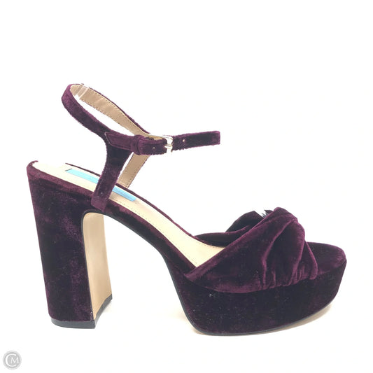 Sandals Heels Platform By Draper James In Purple, Size: 8.5