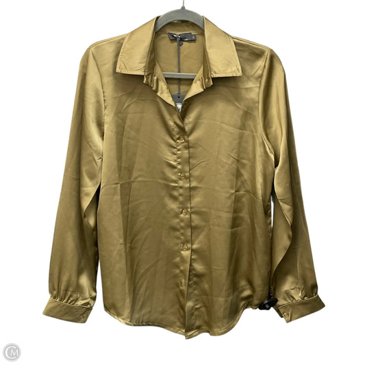 Blouse Long Sleeve By Cmc In Tan, Size: S