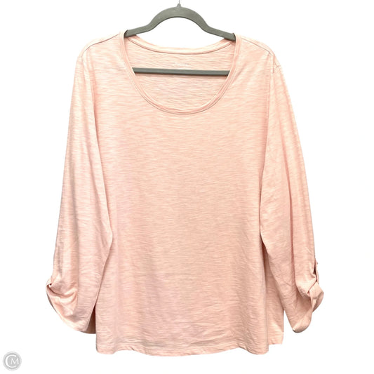 Top Long Sleeve Basic By Chicos In Pink, Size: Xl