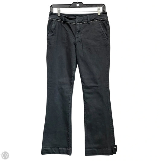Jeans Cropped By Elie Tahari In Black Denim, Size: 4
