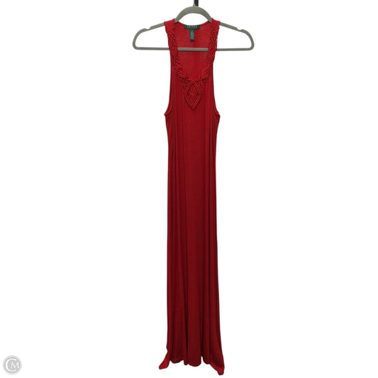 Dress Casual Maxi By Lauren By Ralph Lauren In Red, Size: M