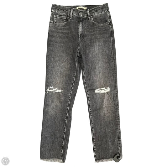 Jeans Straight By Levis In Black Denim, Size: 6