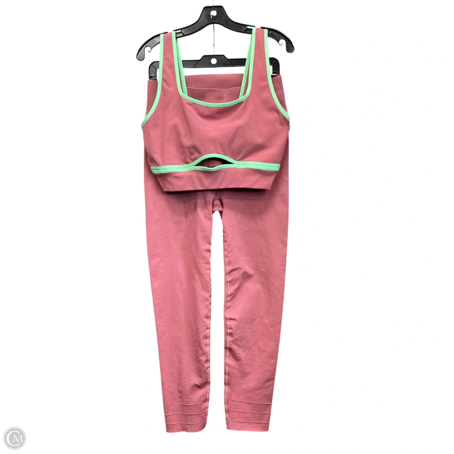 Athletic Pants 2pc By Fabletics In Green & Pink, Size: 3x