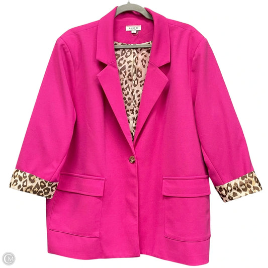 Blazer By Andree By Unit In Pink, Size: 1x
