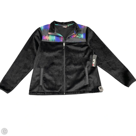 Athletic Jacket By Fila In Black, Size: Xl
