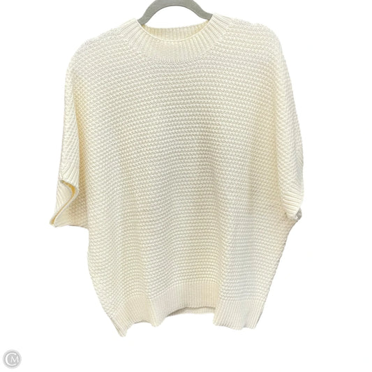 Sweater Short Sleeve By Cyrus Knits In Cream, Size: L