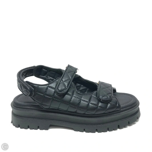 Sandals Heels Platform By Forever 21 In Black, Size: 10