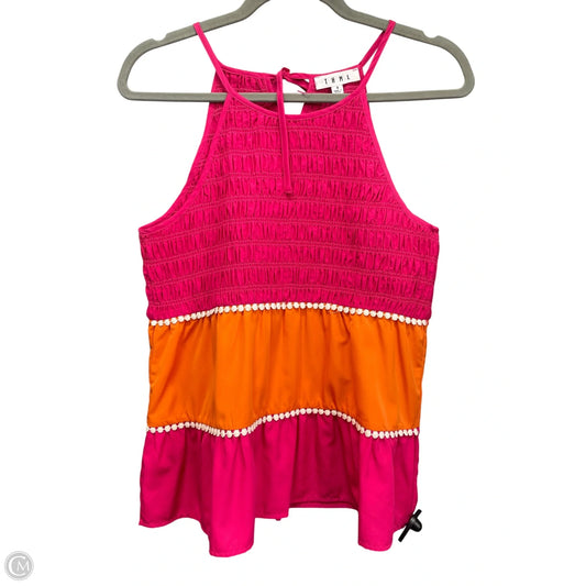 Top Sleeveless By Thml In Orange & Pink, Size: S