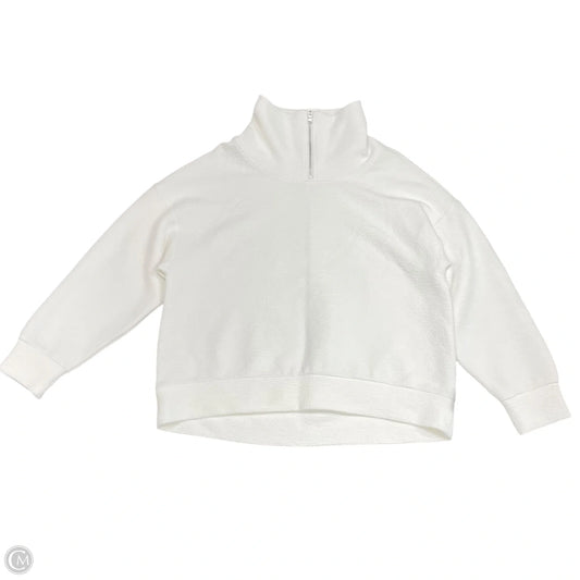 Athletic Top Long Sleeve Collar By Calia In Ivory, Size: Xl
