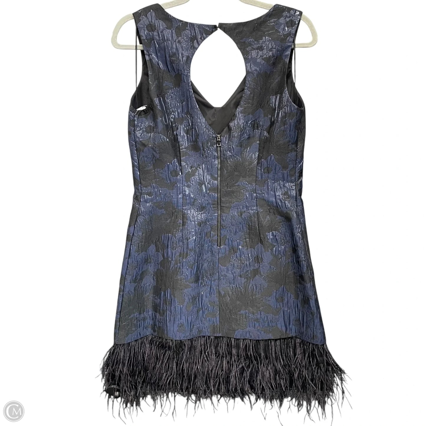 Dress Party Short By Nicole Miller In Black & Blue, Size: 2