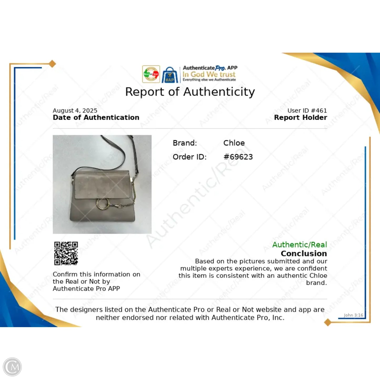 Handbag Luxury Designer By Chloe, Size: Medium