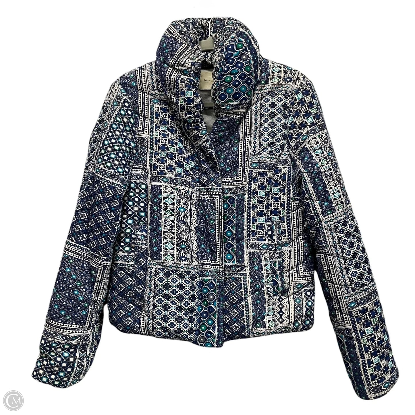 Jacket Puffer & Quilted By Pilcro In Blue, Size: M
