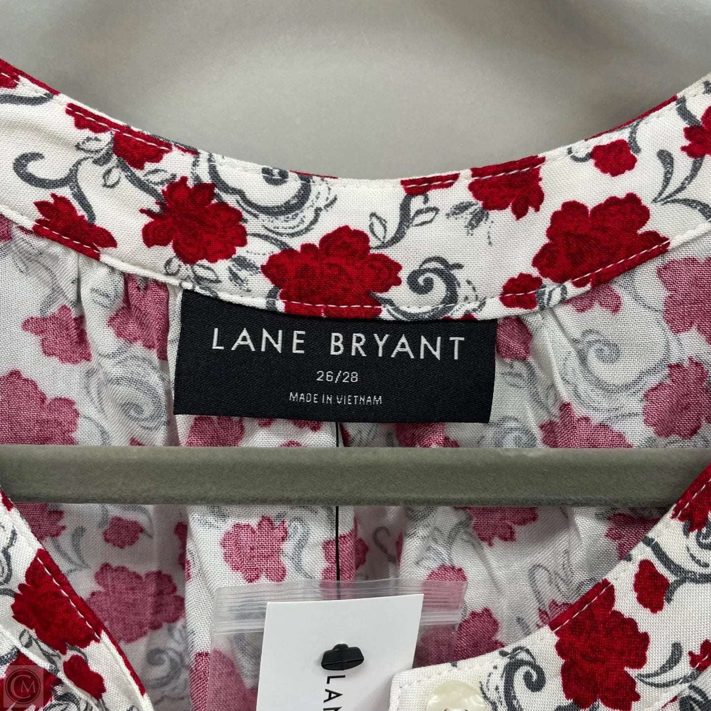 Top Long Sleeve By Lane Bryant In Red & White, Size: 4x