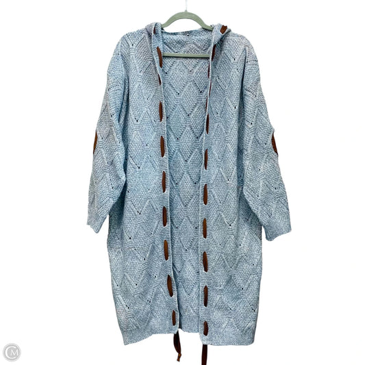 Sweater Cardigan By Clothes Mentor In Blue, Size: L