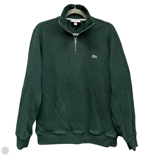 Sweatshirt Collar By Lacoste In Green, Size: L