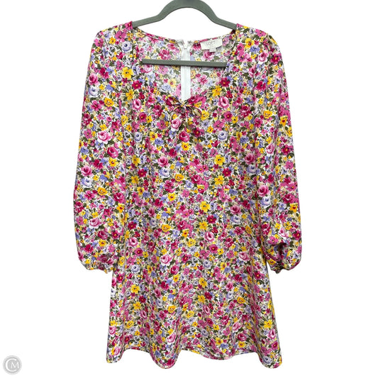 Dress Casual Short By Loft In Floral Print, Size: 4p