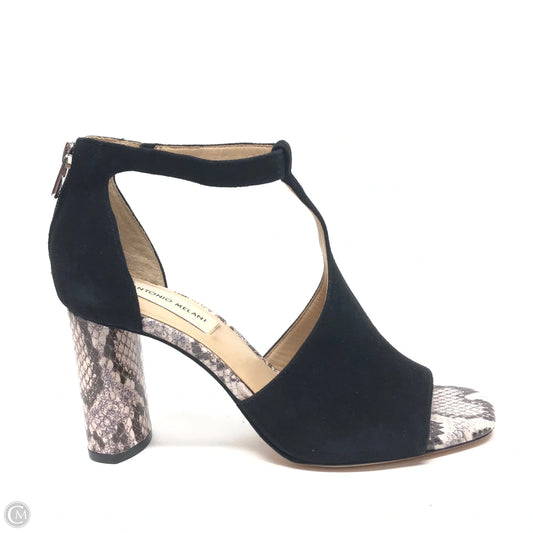 Sandals Heels Block By Antonio Melani In Snakeskin Print, Size: 8