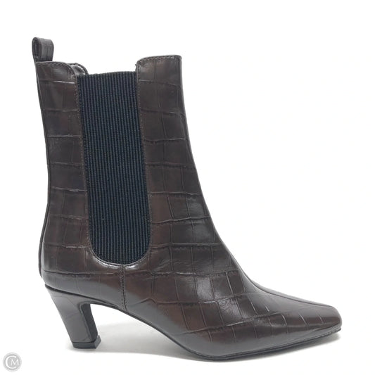 Boots Ankle Heels By Worthington In Brown, Size: 6