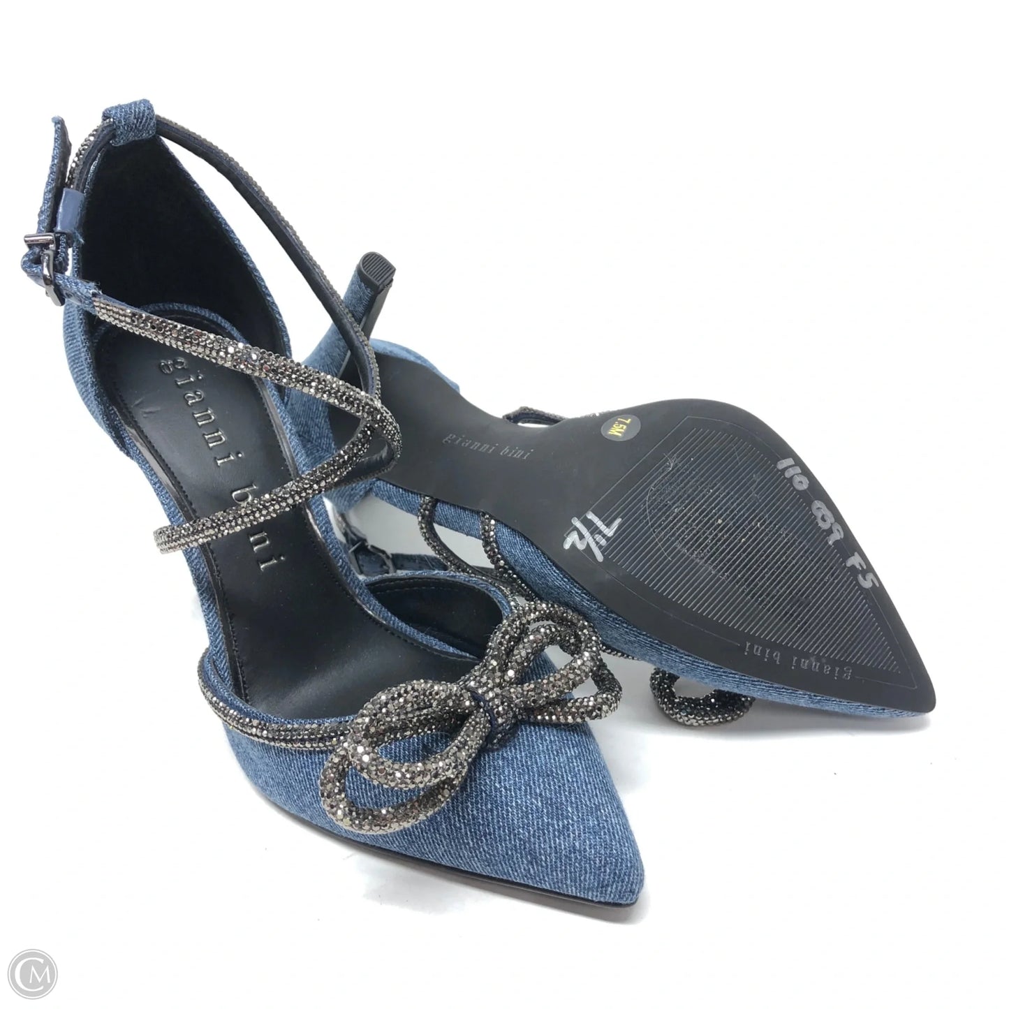 Shoes Heels Stiletto By Gianni Bini In Blue Denim, Size: 7.5