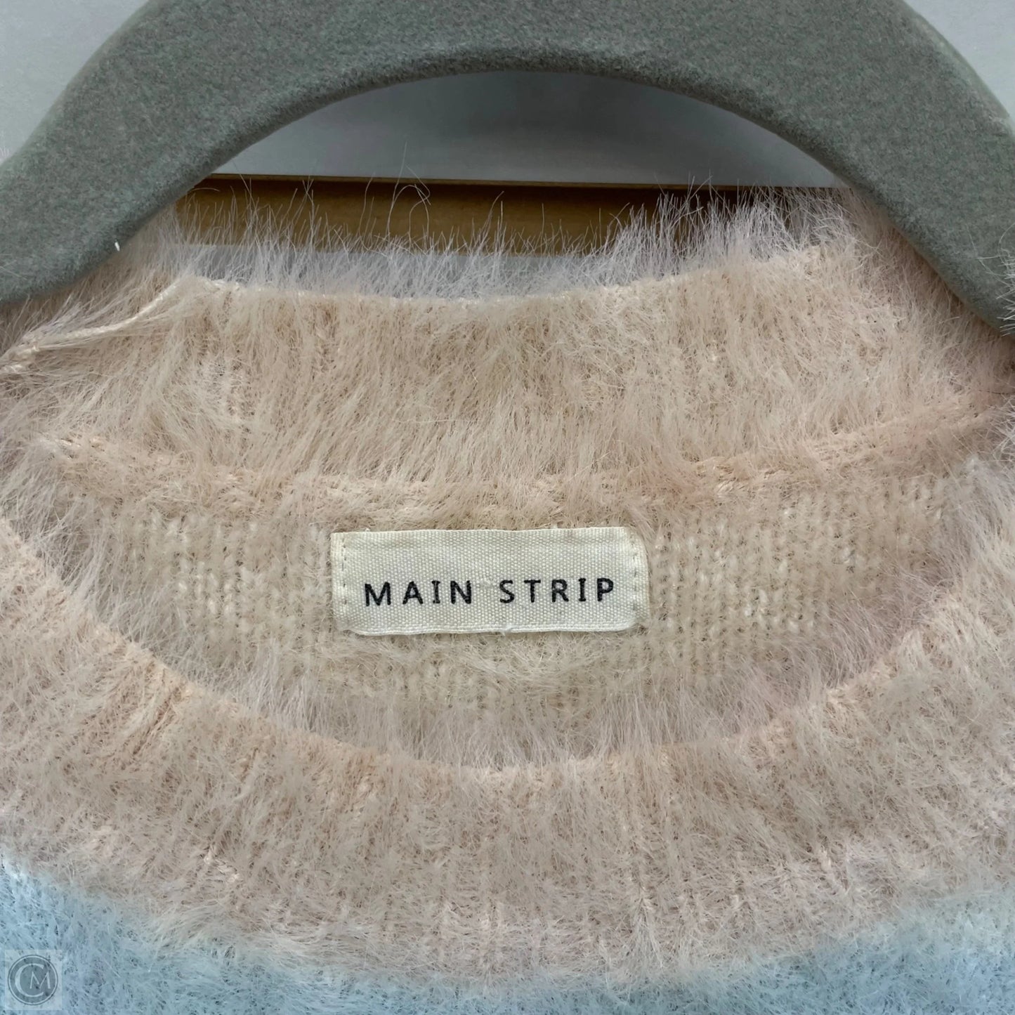 Sweater By Main Strip In Blue & Tan, Size: M
