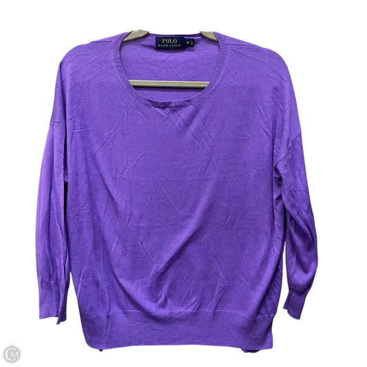 Top Long Sleeve By Polo Ralph Lauren In Purple, Size: M