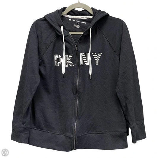 Sweatshirt Hoodie By Dkny In Black, Size: S