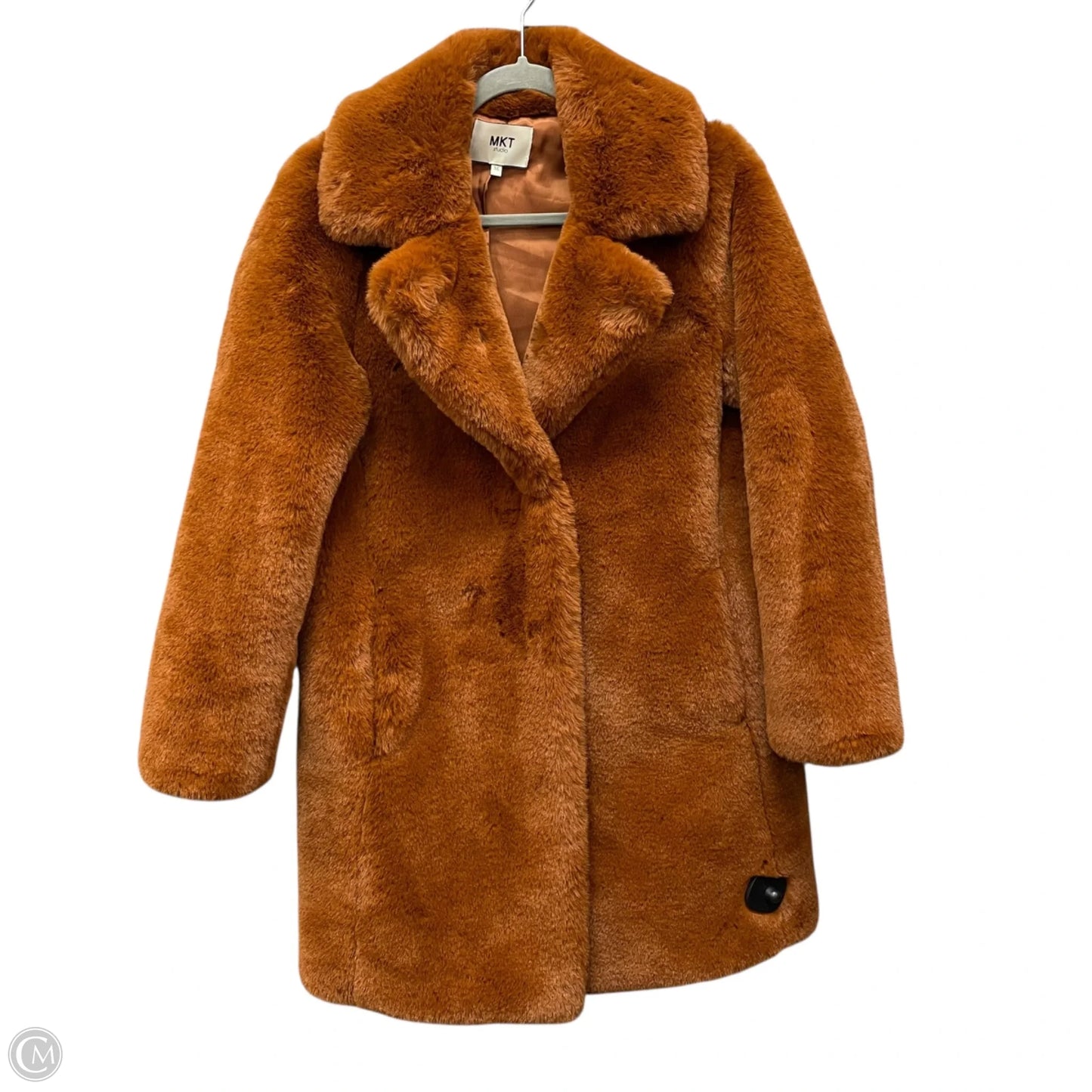 Coat Faux Fur & Sherpa By Cmb In Brown, Size: Xs