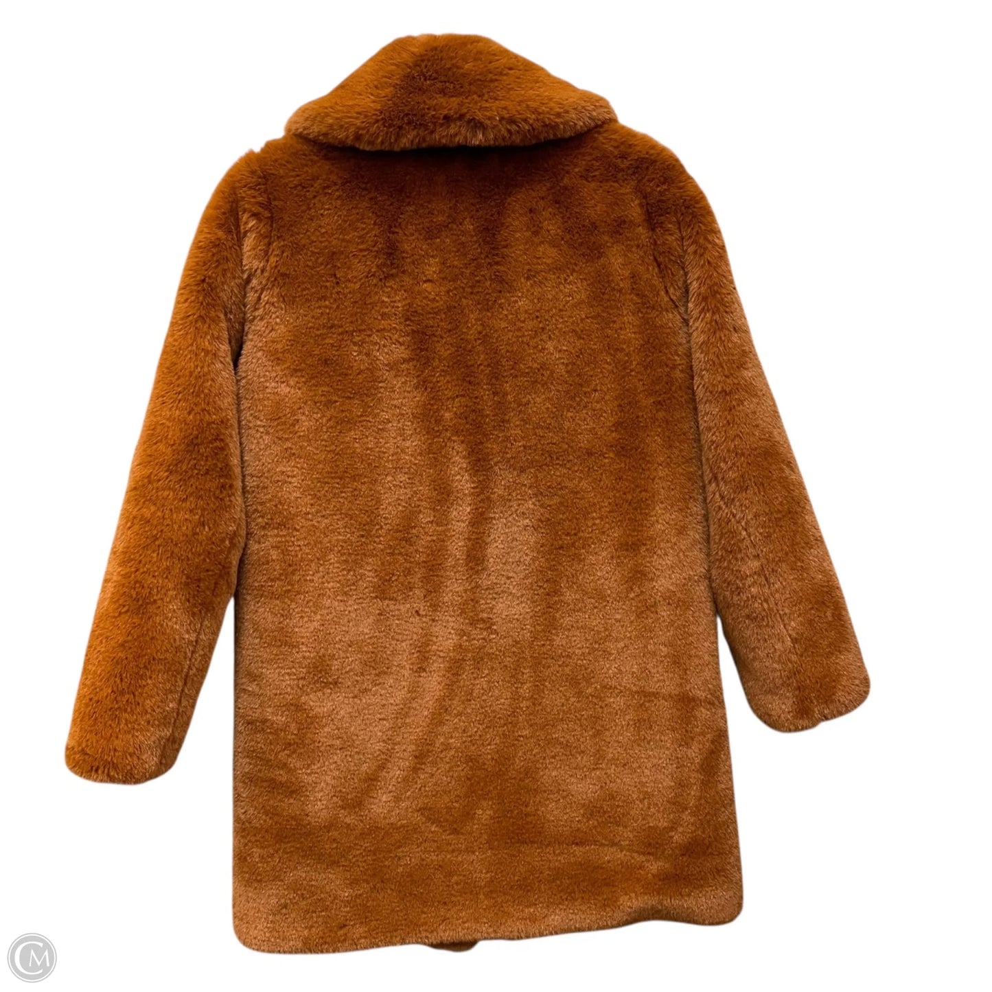 Coat Faux Fur & Sherpa By Cmb In Brown, Size: Xs