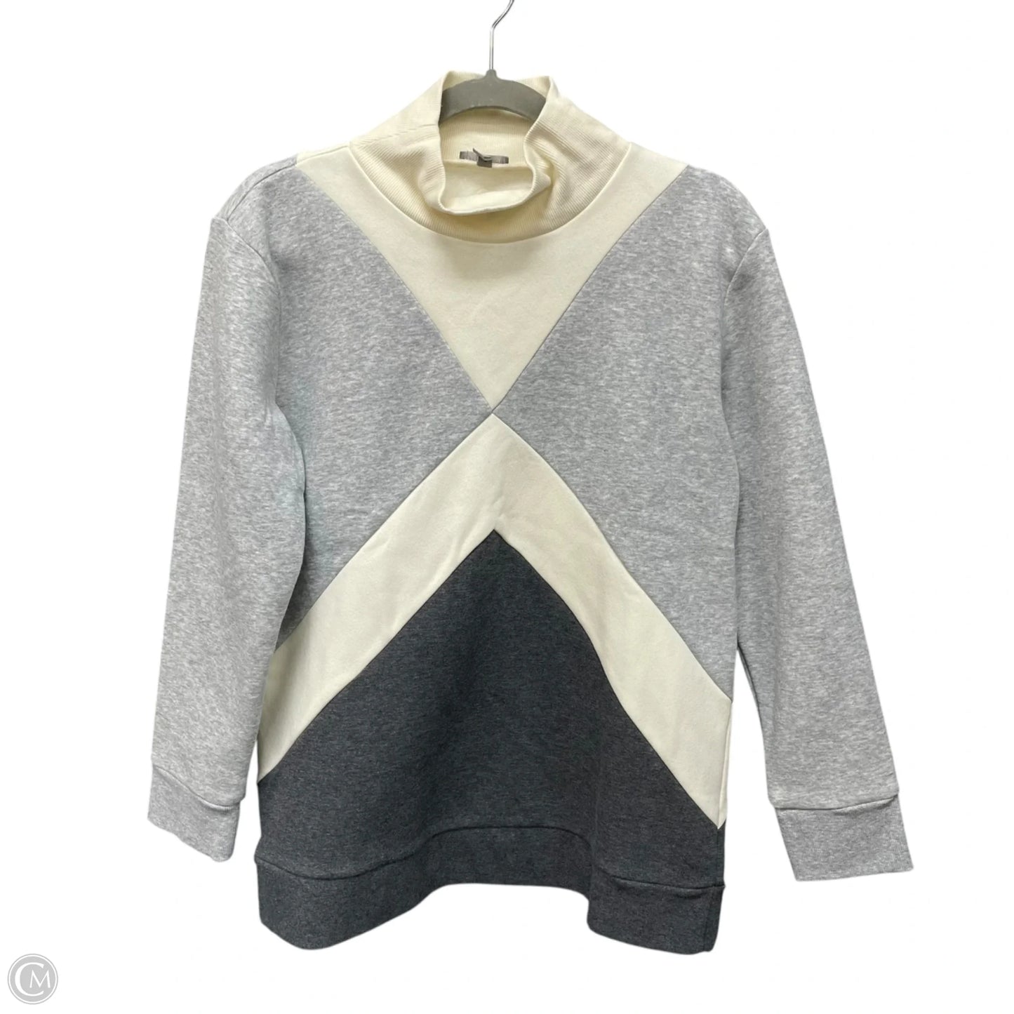 Sweatshirt Collar By Talbots In Grey, Size: Mp