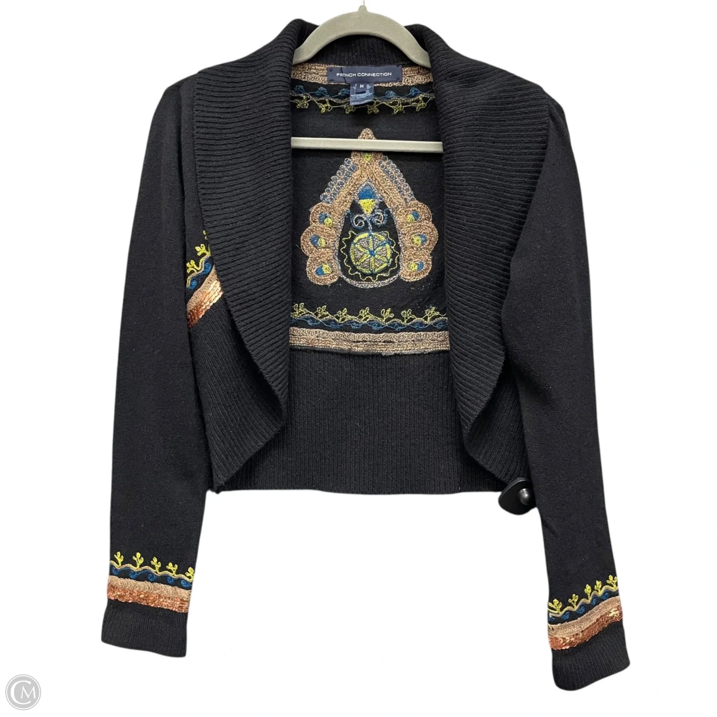 Sweater Cardigan By French Connection In Black, Size: M