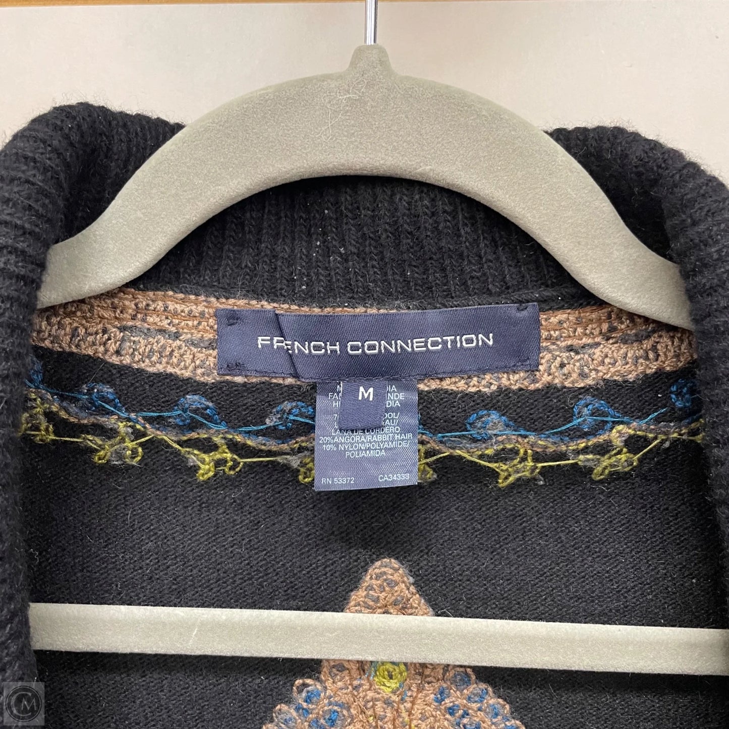 Sweater Cardigan By French Connection In Black, Size: M