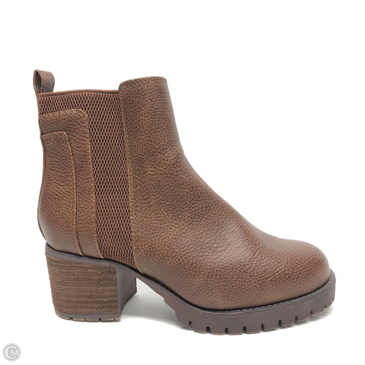 Boots Ankle Heels By Mia In Brown, Size: 7