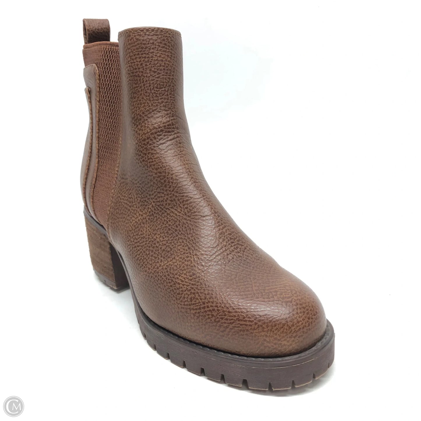 Boots Ankle Heels By Mia In Brown, Size: 7