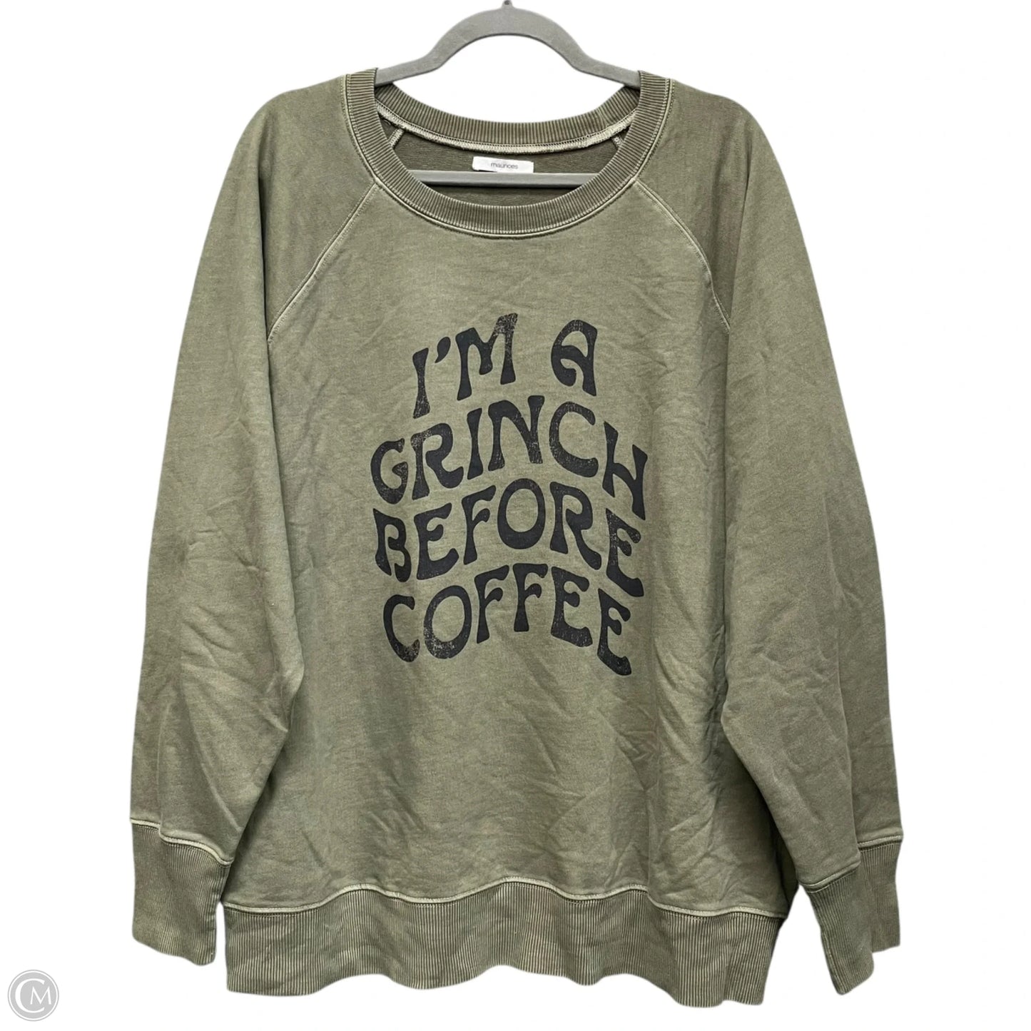 Sweatshirt Crewneck By Maurices In Green, Size: Xxl
