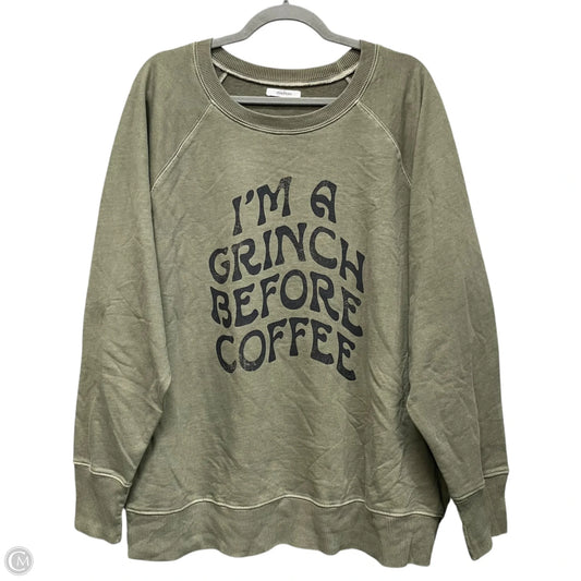 Sweatshirt Crewneck By Maurices In Green, Size: Xxl