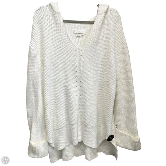 Sweater By Anthropologie In Ivory, Size: L