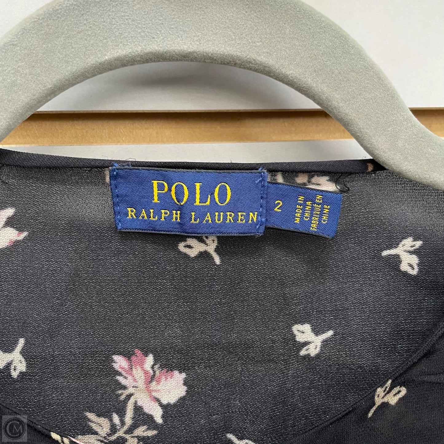 Blouse Long Sleeve By Polo Ralph Lauren In Black, Size: 2