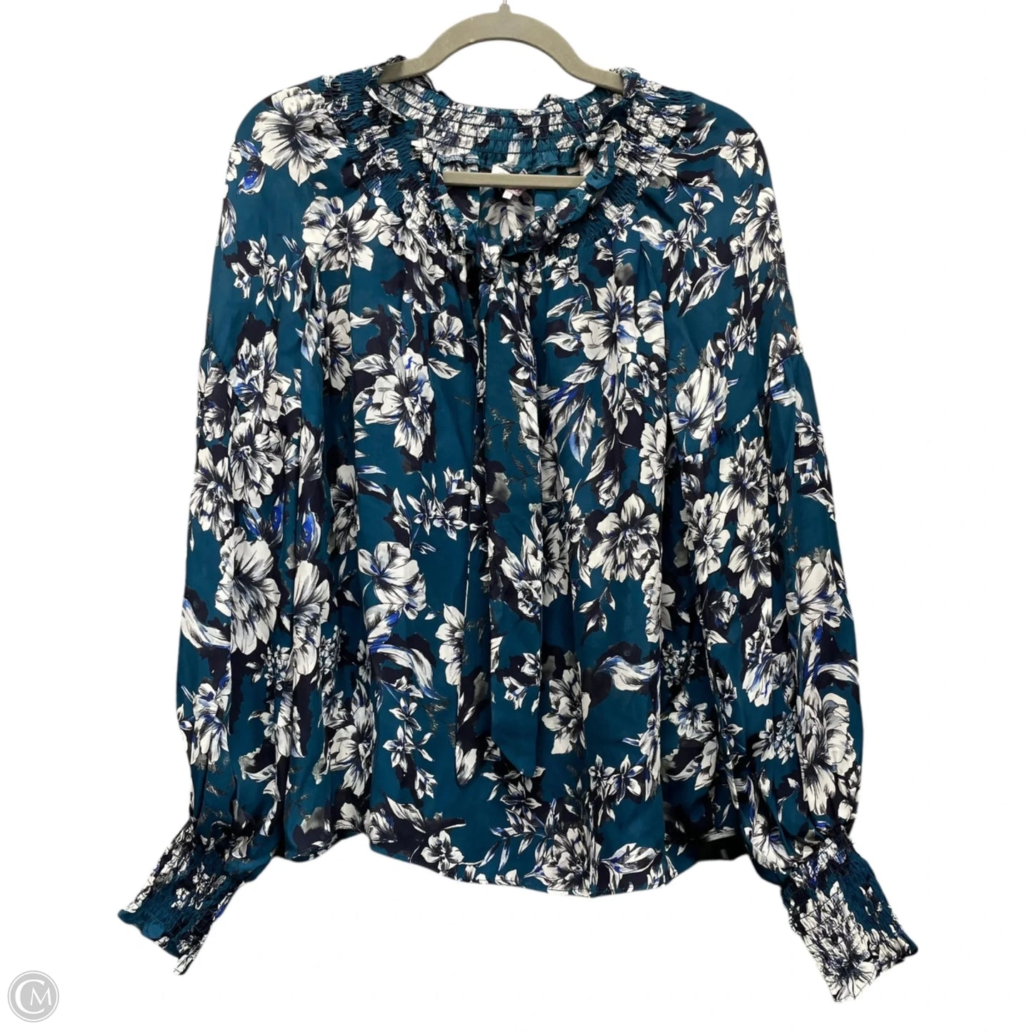 Blouse Long Sleeve By Parker In Teal, Size: S