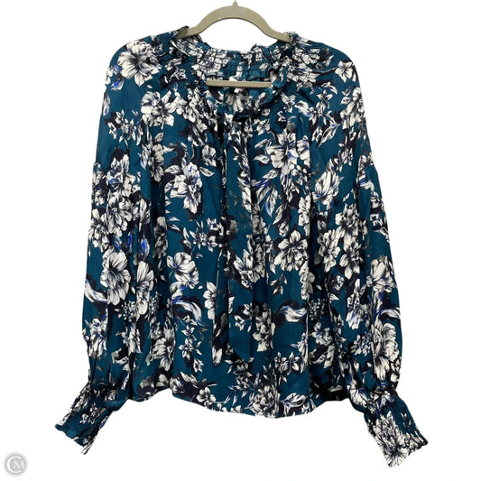 Blouse Long Sleeve By Parker In Teal, Size: S