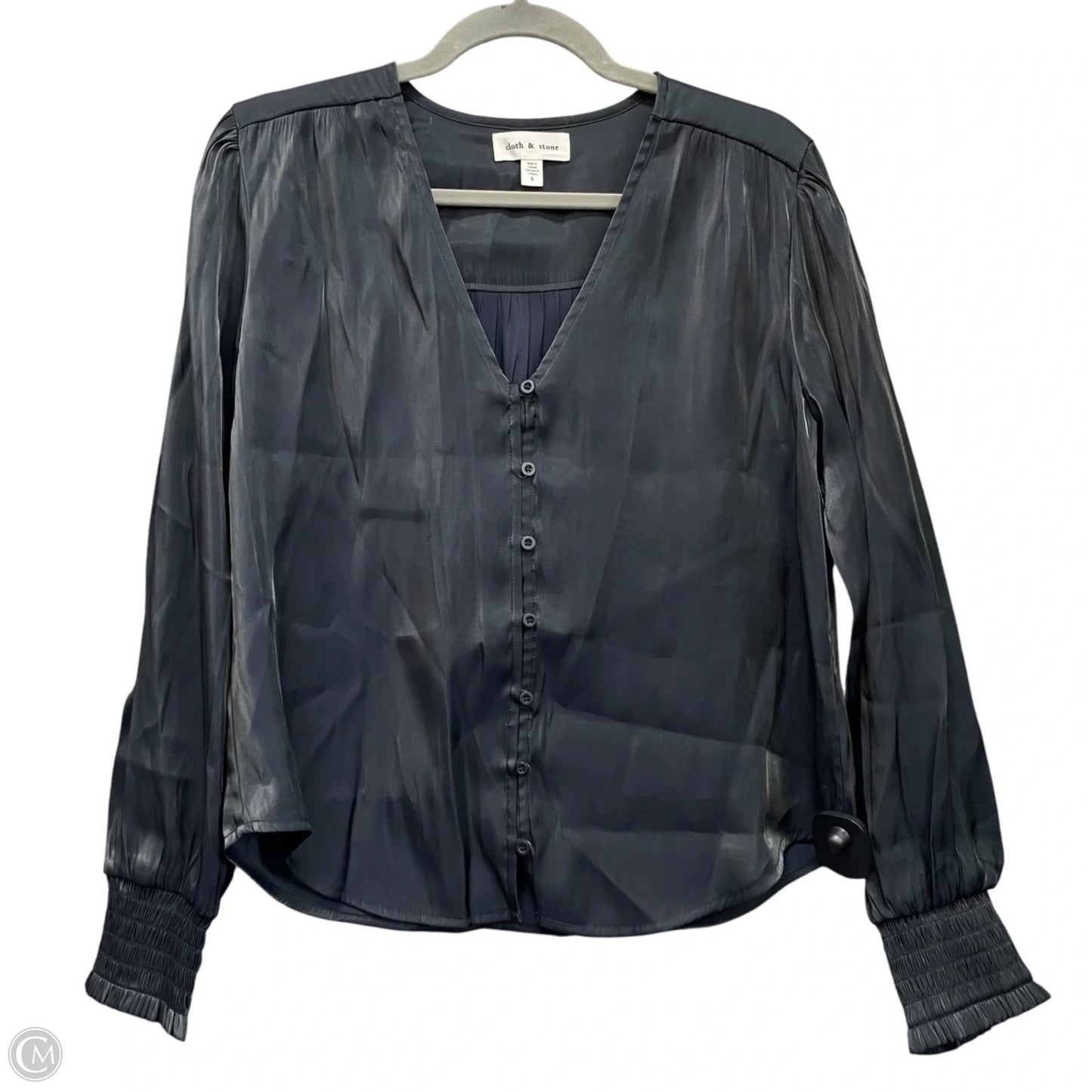 Blouse Long Sleeve By Cloth & Stone In Black, Size: S
