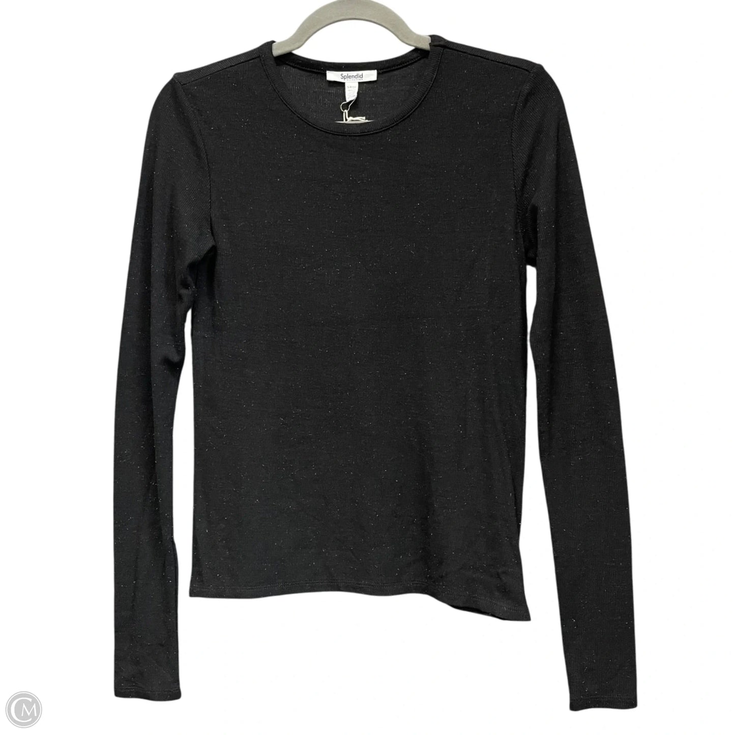 Top Long Sleeve By Splendid In Black, Size: S
